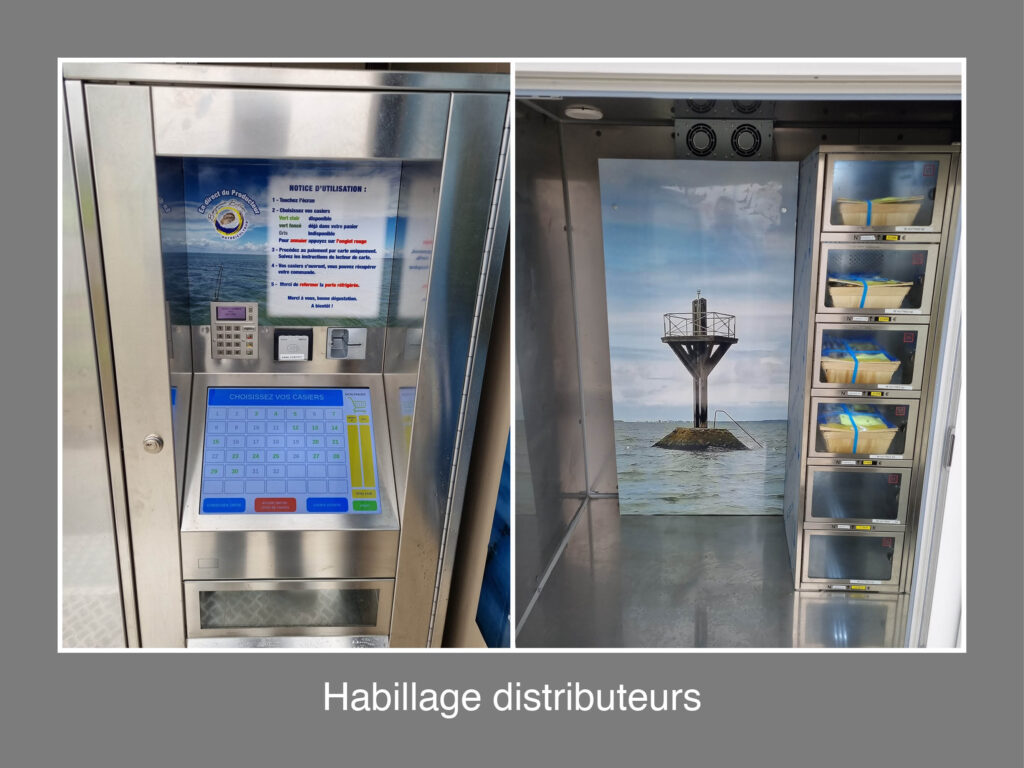 Mas Publicité habillage de distributeur d'huîtres
